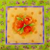 PN1284-7 - Geel met oranje rozen