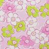 5905 - Roze met witte en limegroene bloemen