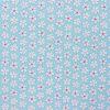 5913 - Blauw met witte bloemetjes met roze hartje