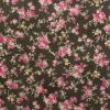 6484 - Bruin met trosjes rozerode rozen