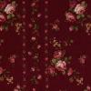 6644 - Donkerrood met roosjes en rozenlint