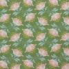 6713 - Groen met roze bloemen - Painted Lily Blue