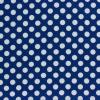 6758 - Blauw met witte dots ca 9mm