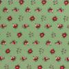 6775 - Dotted flowers Green/Red