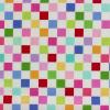 6790 - Wit met pastelkleurige vierkantjes in ruitpatroon