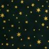 6859 - Groen donker gewolkt met gouden sterren en sterretjes