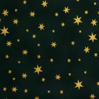 Groen donker gewolkt met gouden sterren en sterretjes