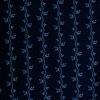 6889 - Donker blauw lichtblauw golfstreep met blaadjes en stipje